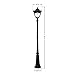GAMA SONIC GS-104S Pagoda Lamp Post, Outdoor Solar Light and Post, Bright White LED, Black