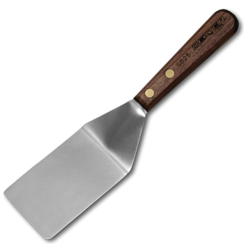HIC Harold Import Co. Dexter-Russell Pfannkuchenwender, Edelstahl mit Walnuss-Griff, 10,2 x 5,1 cm