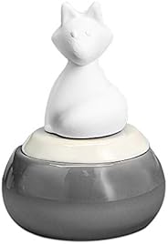 Fox, Ceramic Waterless Aromatherapy Diffuser | Small Wicking Essential Oil Diffuser for Home or Office | Porce