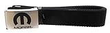 MOPAR Logo Brushed Silver/Black Web Belt 1.5