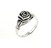 Small Sterling Silver Detailed Rose Flower Ring Size 6(Sizes 3,4,5,6,7,8,9,10,11,12)