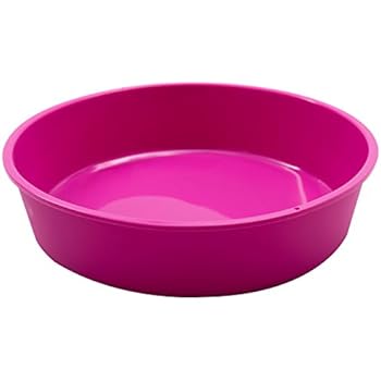 Marathon KW200014FU Premium Silicone Non-Stick Round Cake Pan. BPA Free, Oven and Dishwasher Safe, Easy to Clean, Color - Fuschia.