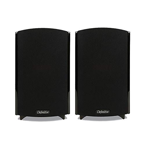 Definitive Technology ProMonitor 800 Satellite Bookshelf Speaker (Pair) w/BDSS Drivers, Pure Aluminum Dome Tweeters & Planar Pressure Coupled Mid/Bass Radiators for Home Theater Sound Quality – Black