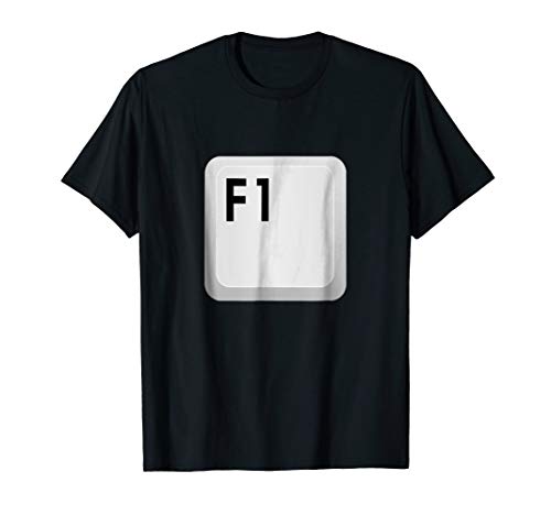 F1 Help Keyboard Key Funny t-Shirt T-Shirt