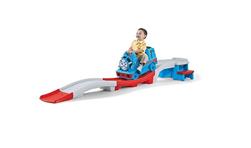 Step2 Thomas The Tank Engine Up and Down Roller Coaster for Kids - Durable Ride On Car Toy with High Seat Back, Hand Rail and Foot Rest