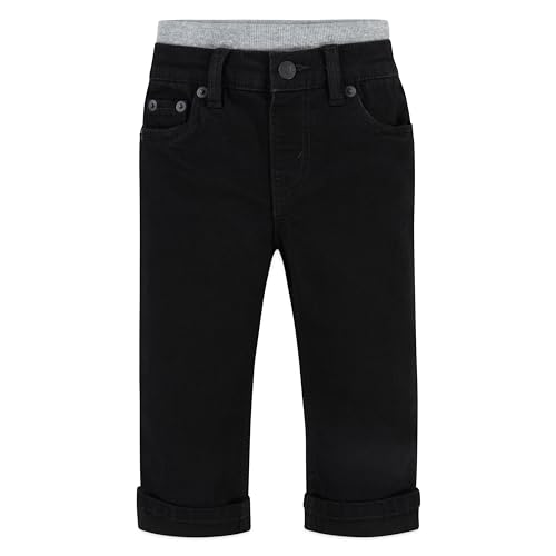 Levi's Baby Boys' Straight Fit Jeans, Black Stretch, 3M