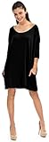 ViV Collection RAYON MODAL Women's Solid Dressy Tunic Top w/ Pockets