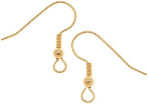100-Piece22KGoldPlatedSurgicalSteelEarringHooks,Hypo-Allergenic