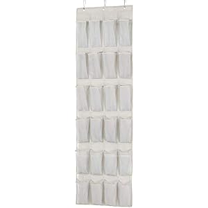 Amazon Basics 24-Pocket Over-the-Door Hanging Medium-Size Shoe Organizer