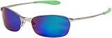 111X8 X-Loop Comfort Fit Wrap Style Sunglasses for Summer Outdoor Sports – Chrome Frame – Blue Flash – Green Tips