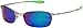 111X8 X-Loop Comfort Fit Wrap Style Sunglasses for Summer Outdoor Sports - Chrome Frame - Blue Flash - Green Tips