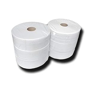 Jumbo wc-rollen 2-laags, premium wc-papierrollen, wc-rolrollen, scheurvast, wit, topkwaliteit