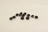 Sassy Bears 5mm Solid Black Sew-in Button Eyes for Bear, Doll, Puppet, Plush Animal and Craft - 10 Pairs