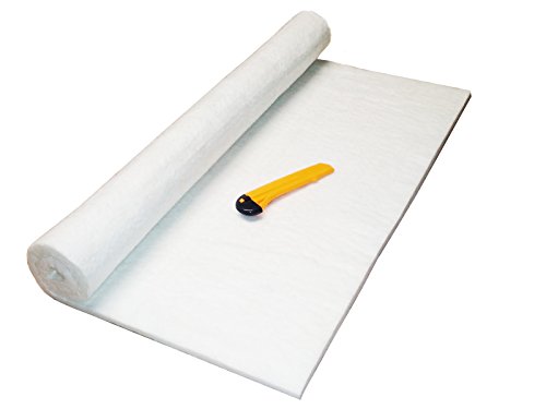 SANDY HUT 1/2" Ceramic Fiber Insulation Blanket 2400 F for Quadrafire Stoves and Others, Kilns, Forges & More 26" X 24" X 1/2"
