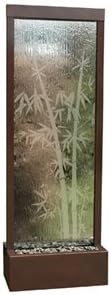 Bluworld Gardenfall Fountain 90in x 32in Dark Copper w/Bamboo Etched Glass|GF83B