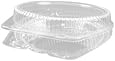 9" Clear Round Plastic Hinged Pie Container - 100 per case LBH991 DFI