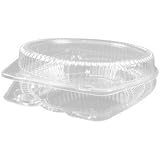 9" Clear Round Plastic Hinged Pie Container - 100 per case LBH991 DFI