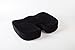 AERIS Memory Foam Seat Cushion - Chair Pad with a Buckle to Prevent Sliding -Machine Washable Black Plush Velour Cover