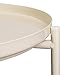 HollyHOME Tray Metal End Table, Sofa Table Small Round Side Tables, Anti-Rust and Waterproof Outdoor & Indoor Snack Table, Accent Coffee Table,（H） 20.28