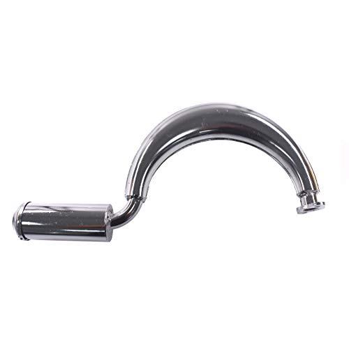 UAUS Chrome Half Moon Muffle Exhaust Pipe For 49cc 60cc 66cc 80cc 2-Stroke Engine Motorized Motorised Bicycle Bike - Thumbnail 4