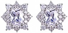 HONGYE JEWELRY Swarovski Elements Crystal Cubic Zirconia Star Stud Drop Earrings For Womens
