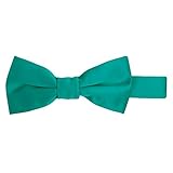 Jacob Alexander Solid Color Boy's Pretied Banded Bowtie - Teal
