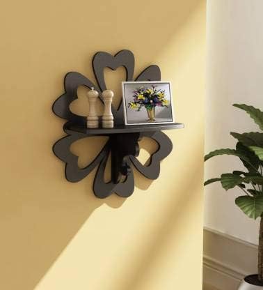 Artesia Black MDF Display Wall Shelves/Wall Shelf in Living Room