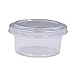 Zicome Plastic Disposable Portion Cups Souffle Cup with Lids, 3-Ounce, 100-Pack