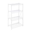 Honey-Can-Do SHF-05270 4-Tier Storage Shelf, White, 1400 lbs
