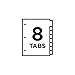 Avery Big Tab Insertable Dividers for 3 Ring Binders, 8-Tab Set, White Paper, Clear Tabs, 1 Binder Divider Set (11124)