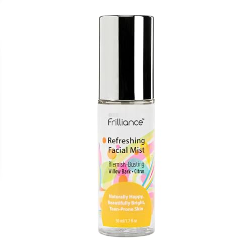 Frilliance Hydrating Facial Mist Spray, Set and Refresh Citrus Rain, Vegan Cruelty Free Hypoallergenic for Teens of All Skin Types, 50 ml / 1.7 fl oz