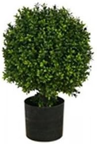 One 20 Inch Outdoor Artificial Boxwood Ball Topiary Bush Potted Uv Plant