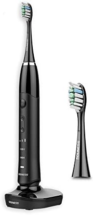 SOUNESS Sonic Electric Toothbrush Rechargeable (Black)