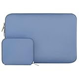 MOSISO Water Repellent Neoprene Sleeve Bag Cover Compatible with 13-13.3 inch Laptop with Small Case, Serenity Blue