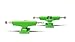 Exodus Spartan Wide 32mm Fingerboard Trucks W/ Tuning - Green