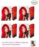4 Packs of Premium Permanent Hair Colour Cream Dye Fire Red 055 Punk Goth