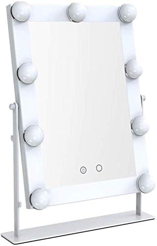 Myerzi 三面鏡 鏡 Led メイクドレッシングテーブル用のメイクアップミラーバニティミラー 付きledライト電球イルミネーションキット ハリウッドスタイルのメイクアップミラーled 9調光電球 ホワイト バスルームの家具付き 卓上鏡 化粧鏡 Pasadenahc Com