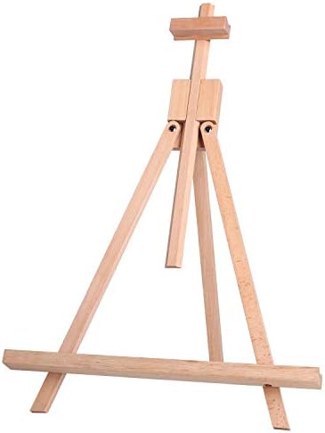 Foldable & Adjustable Medium Tall Tabletop Easel - ATWORTH Portable Wood Desktop Easel Painting Display Easel A-Frame