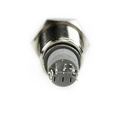 image for Splash Resistant 16mm Power Push Button ON/OFF Latching Switch w/ 12V 