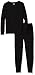 Fruit of the Loom Girls' Big Performance Thermal Underwear Set, Black, 10/12