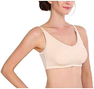 MAMOU Womens Hands-Free Breastpump Nursing Bra Double Pumping Bustier Bra (Large, Nude)