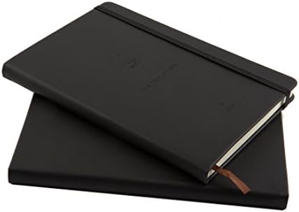 Premium black writing journals with classic ruled pages (set of 2)