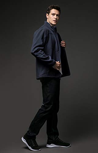 image for Tesla TM-YKJ80-NVY_2X-Large Men's Softshell Athletic Microfleece Activ