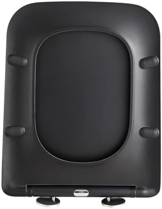 MASS DYNAMIC Square Soft Close Toilet Seat, Quick Release, Top Fixing, Easy