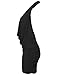 Luna Flower Women's Sexy Low Cut Halter Dress - Fitted Plunge Party Dress Black Small (GDRW064)