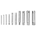 10 Pcs Tap Extractor Set Broken Head Screw Remover Steel Screw Remover Tool 3 Types