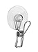 mDesign Suction Storage Clip for Kitchen, Laundry Room, Bathroom (Set of 4) - Clear/Polished Stainless Steel