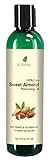 Sweet Almond Oil for Skin, Hair, Massage, & Cooking - 100 % Pure Hexane Free - No Fillers, Dyes or Artificial Ingredients of Any Kind - 16 Fl Oz