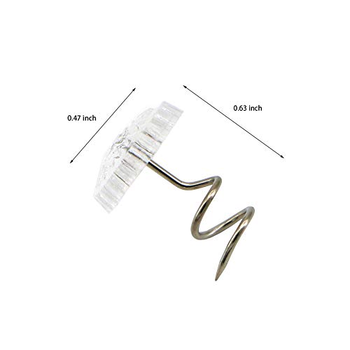 SAISN Upholstery Twist Pins/Push Pins with Clear Heads, Bedskirts/Slipcovers Pins for Sewing and Home Decor (30 Pack)