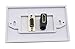 Lemeng Gold Plated HDMI VGA Video Component Composite Audio Video Wall Face Plate Panel Outlet-White